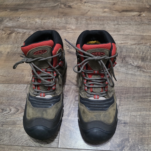 KEEN Men\'s Brown and Red Hiking Boots Size 10 main image 6